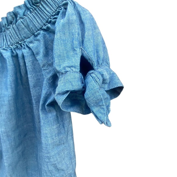 J. Crew Chambray Off Shoulder Top Blue Size 00 - Picture 9 of 15